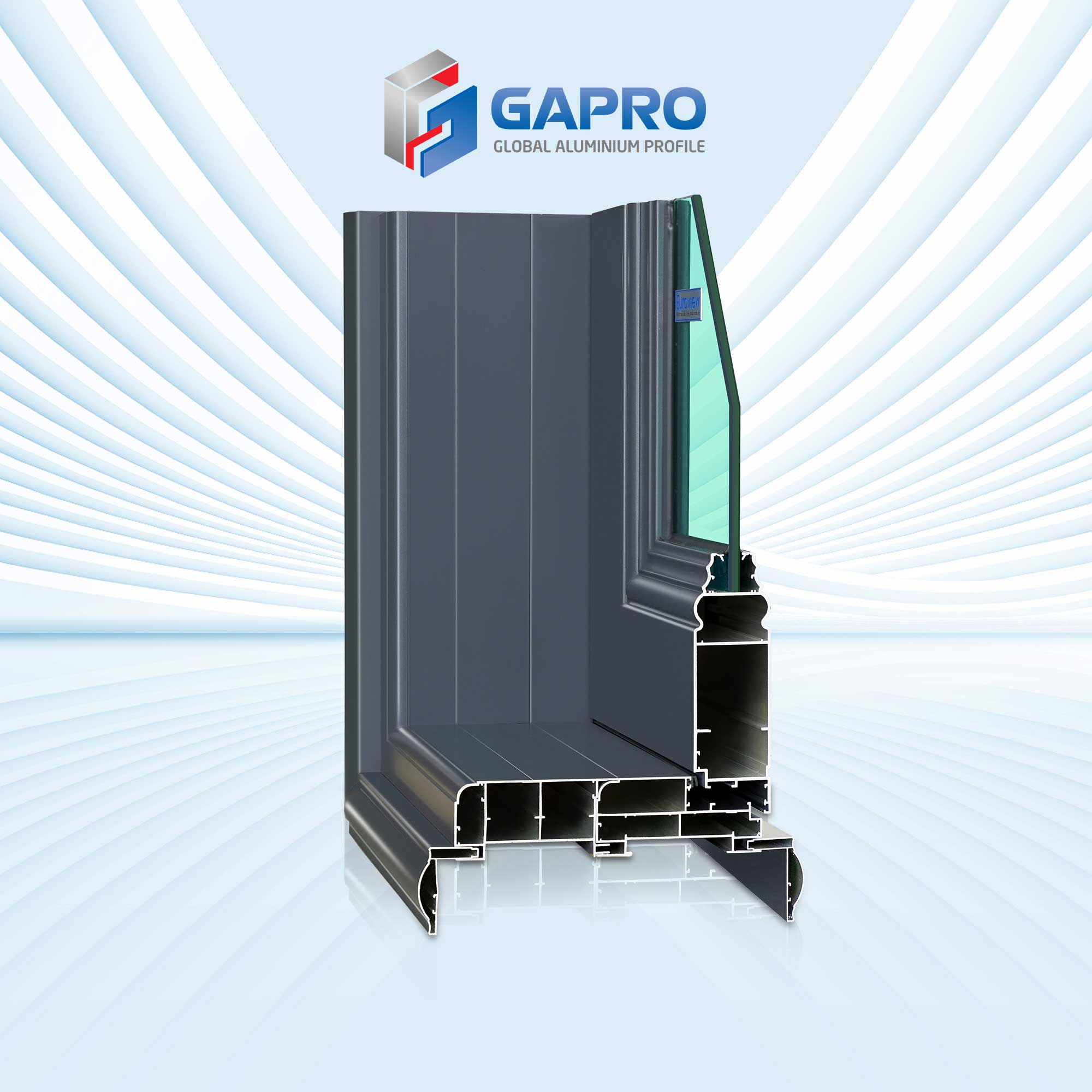 Cửa nhôm xingfa cánh liền phào 180mm