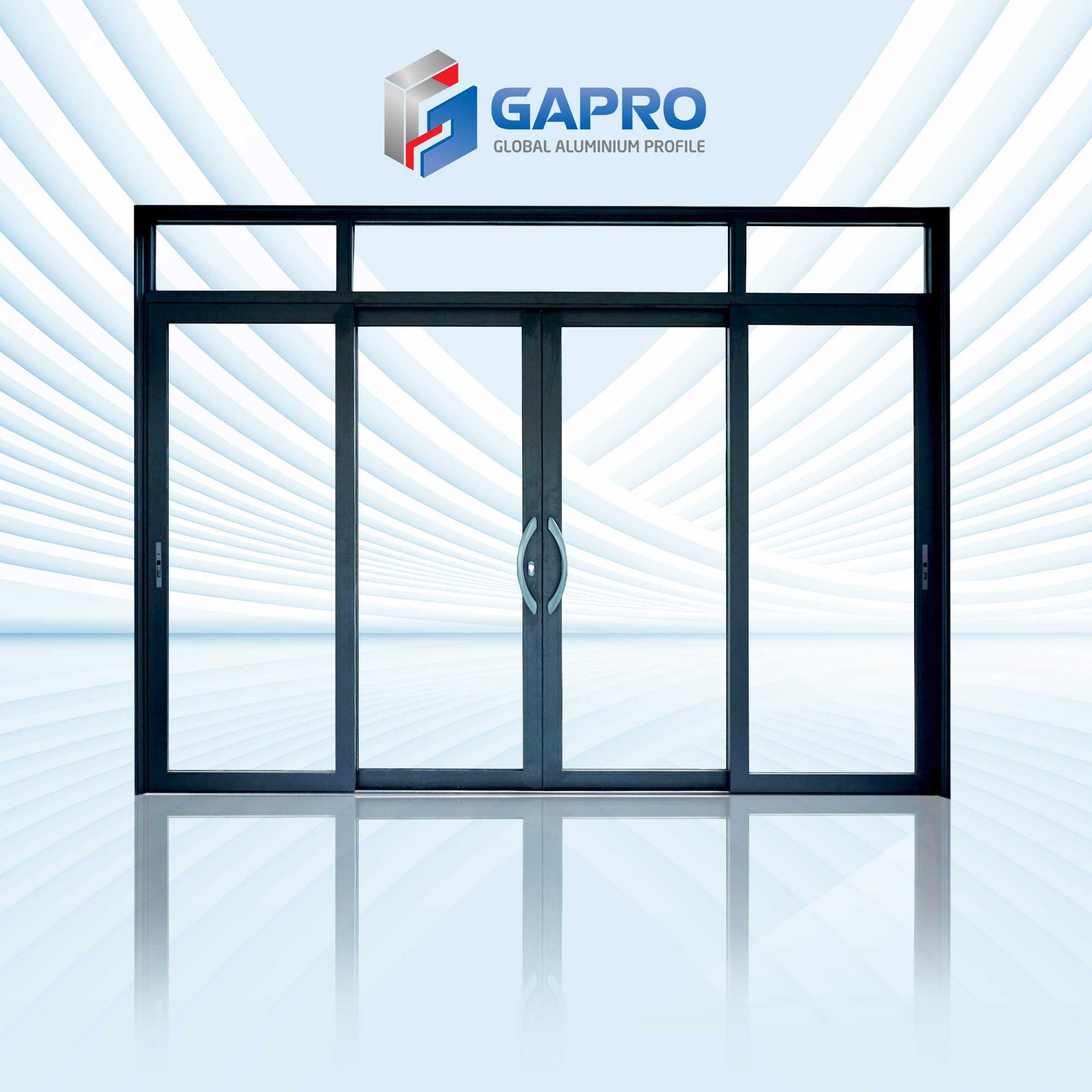 Cửa Nhôm Lùa Ray Inox Bản 90mm